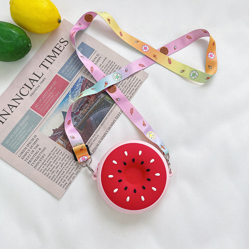 Wholesale Silicone Cute Watermelon Kids Shoulder Bag